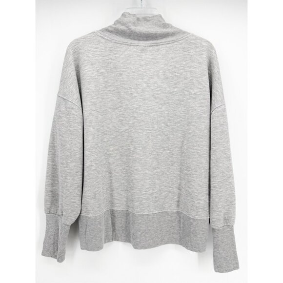 Scoop Women's Ultimate Scubaknit V Neck Sweatshirt in Heather Grey L - Picture 4 of 10